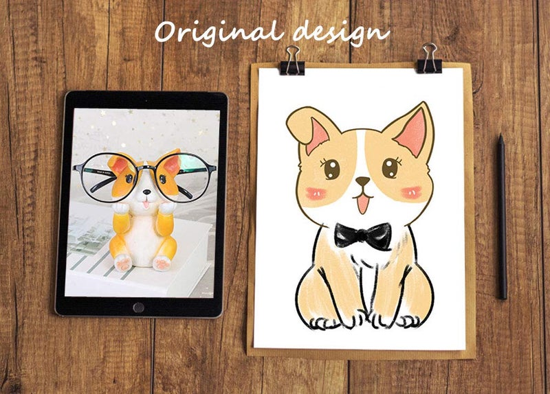 WAWICE Fun Eyeglass Holder Display Stands - Home Office Decorative Glasses Accessories (Corgi) - Image 2